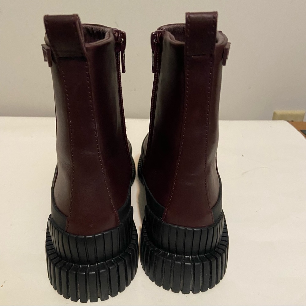 Camper Boots Womens Size 37 Pix Chelsea Brown/Red Zip Lightweight Shoes - Picture 8 of 12